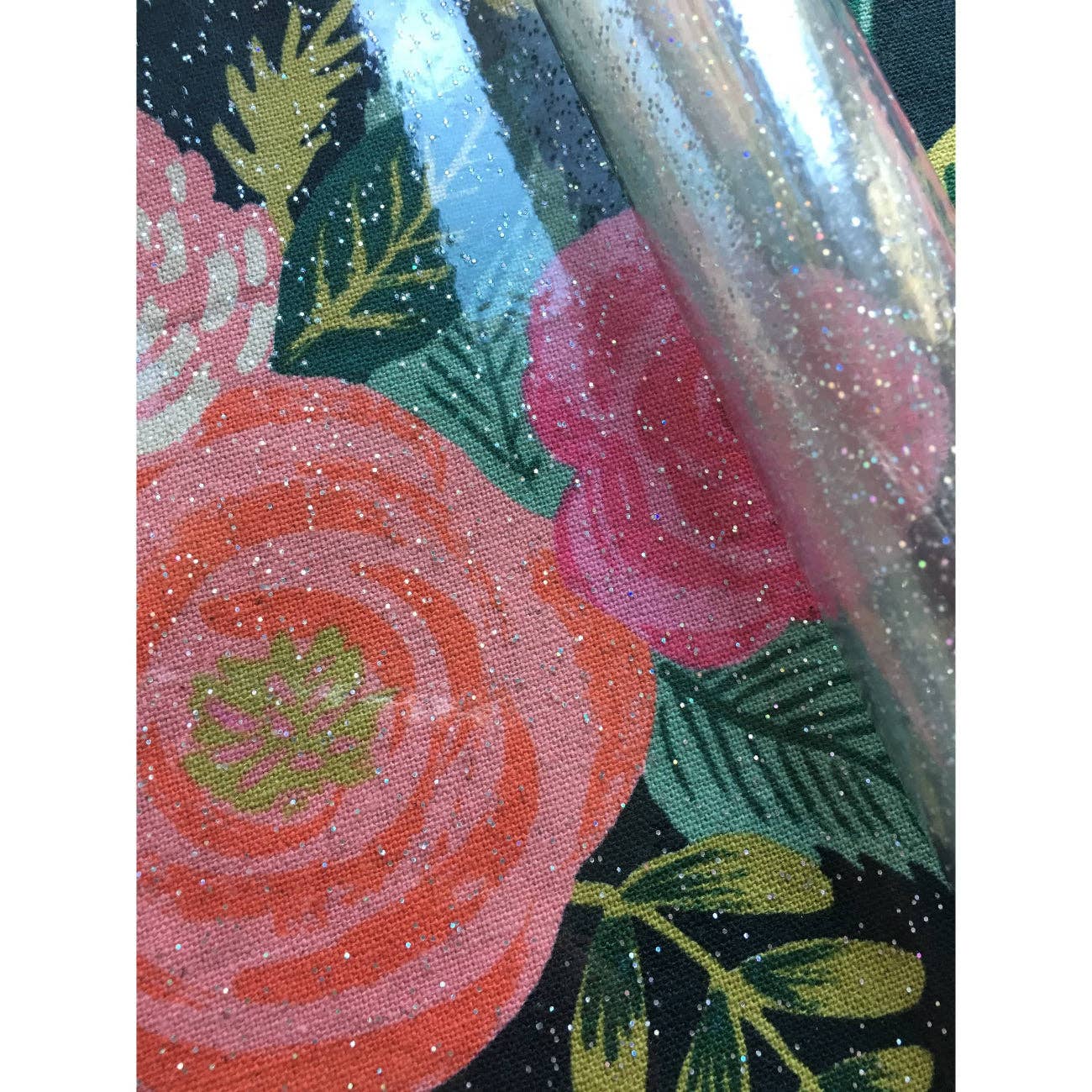 Sew Hungry Hippie - Clear Glitter Vinyl - TPU See-Through Vinyl for Bag Making