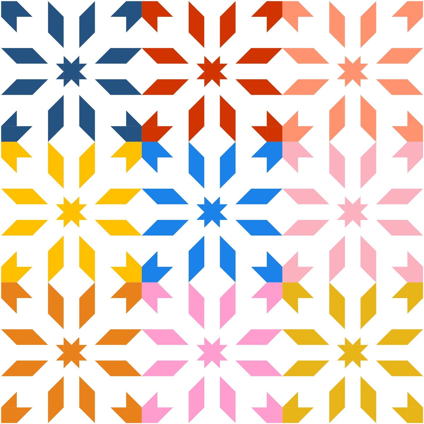 Star Flurry Quilt Pattern By QuiltCakes