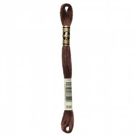 DMC Six Strand Embroidery Floss - 838 - 839 - 840 - 841 - 842 - 844 - 869 - 890