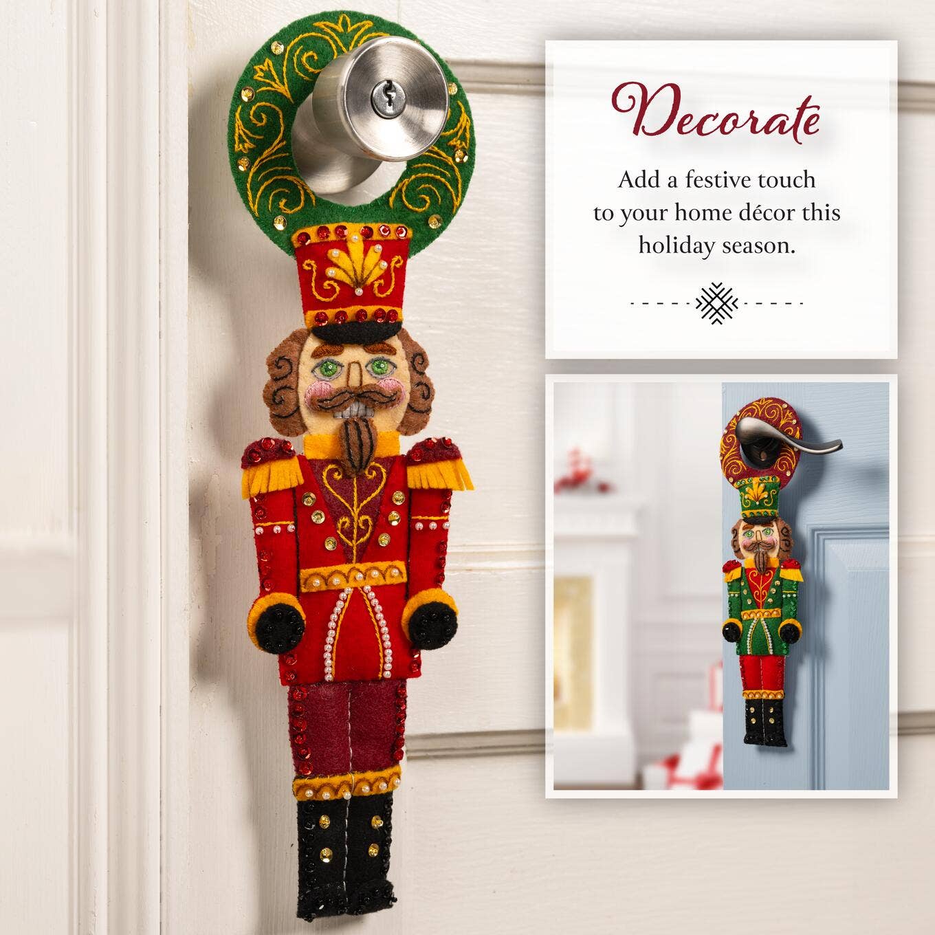 Bucilla ® Felt Home Decor Kit - Christmas Nutcracker Duo Door Hangers