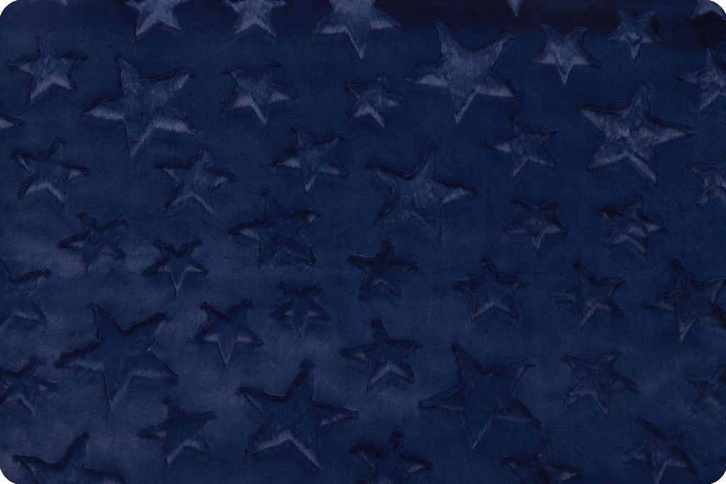 Shannon Fabrics - Luxe Cuddle Stars Navy - 58"/60" Wide -  LCSTARS / NAVY