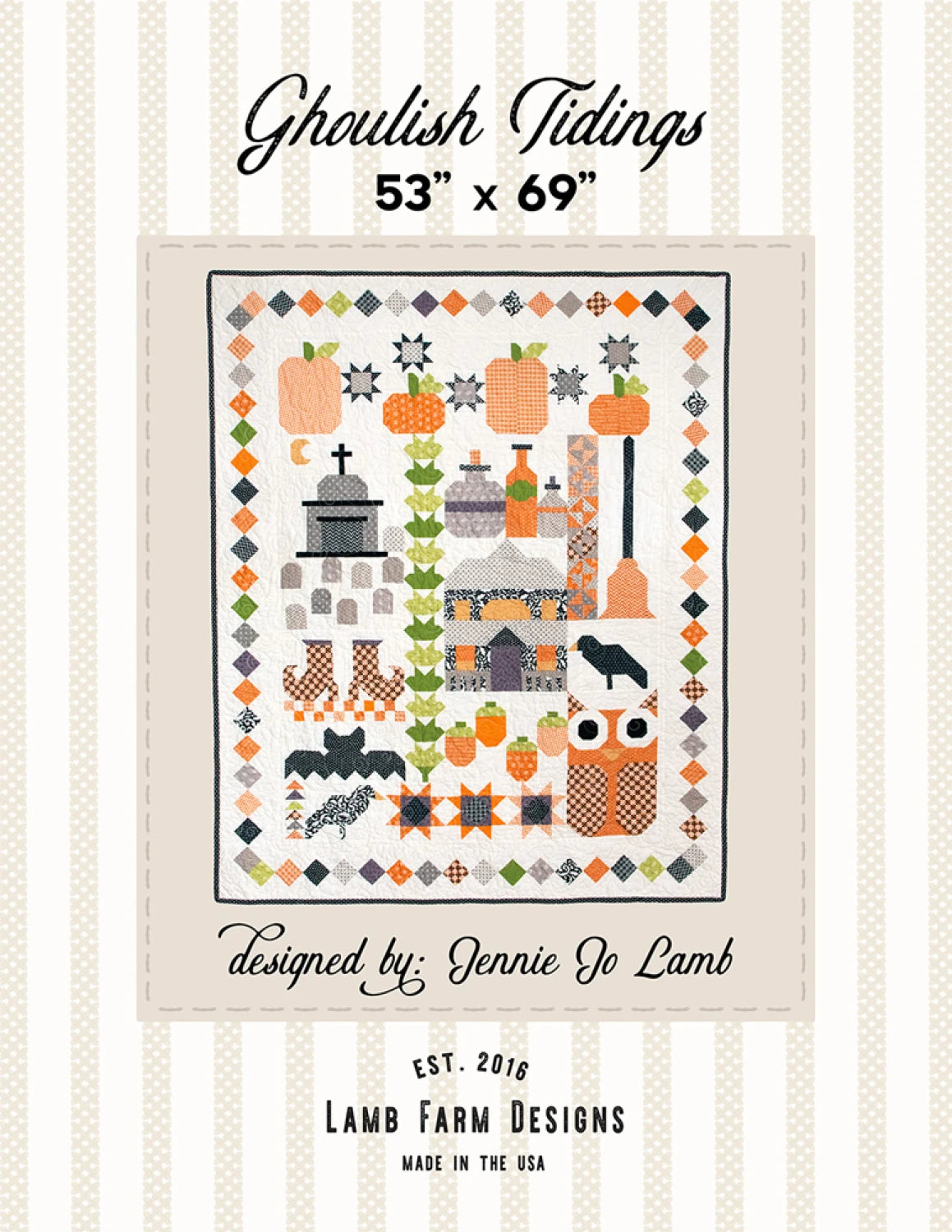 Ghoulish Tidings Quilt Pattern Book By Lamb Farm Designs