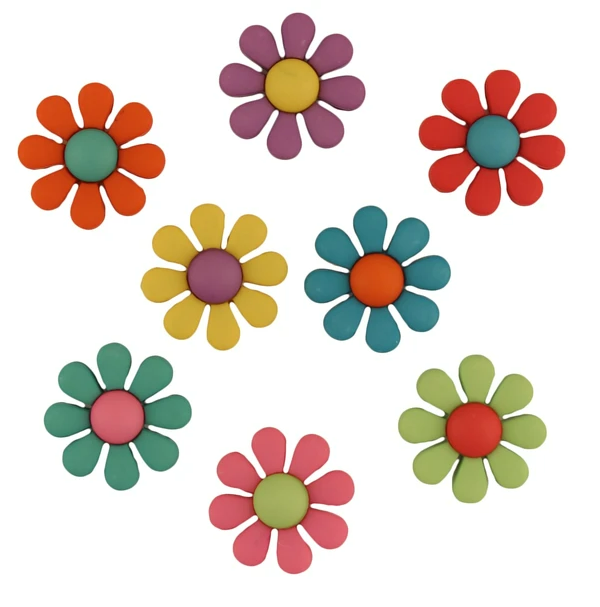 Funky Flowers - Buttons Galore and More Craft & Sewing Buttons