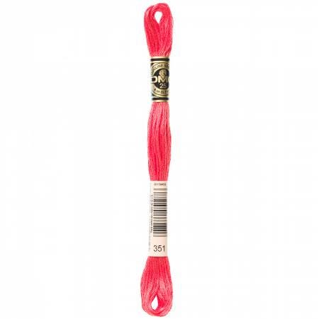 DMC Six Strand Embroidery Floss - 347 - 349 - 350 - 351 - 352 - 353 - 355 - 356