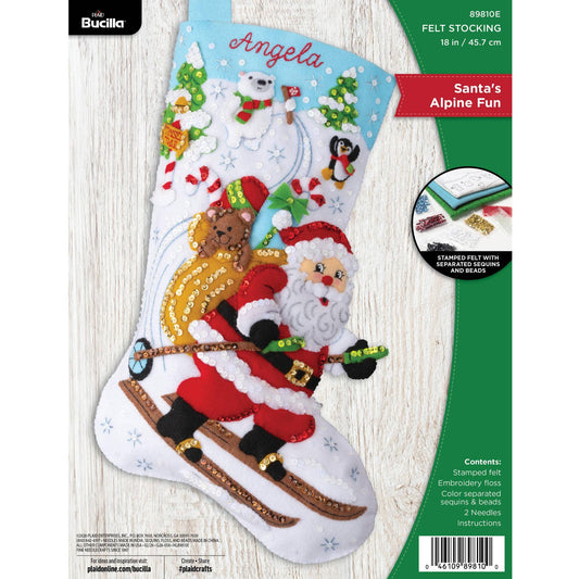 Bucilla ® Seasonal Felt Christmas Stocking Kit - Santa's Alpine Fun