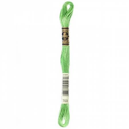 DMC Six Strand Embroidery Floss - 699 - 700 - 701 - 702 - 703 - 704 - 712 - 718