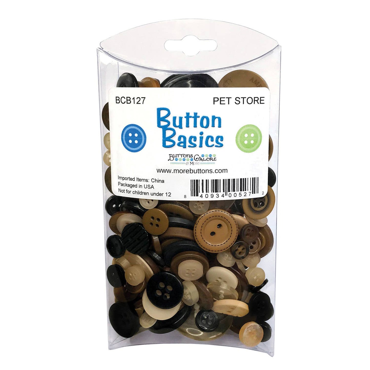 Button Basics Colorful Craft & Sewing Buttons