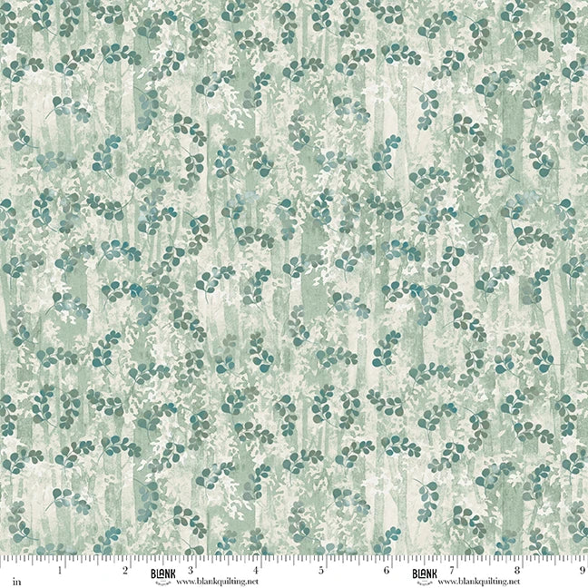 Blank Quilting Co. - Tango Twist Designs - Wild and Free - Woodland Leaves - 4923-11 Teal