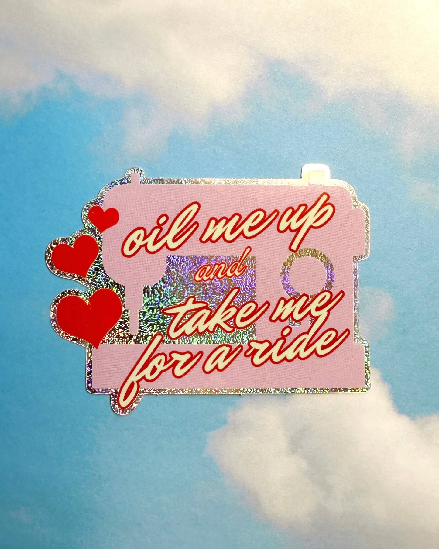 Feral Notions Oil Me Up Sewing Machine Sticker
