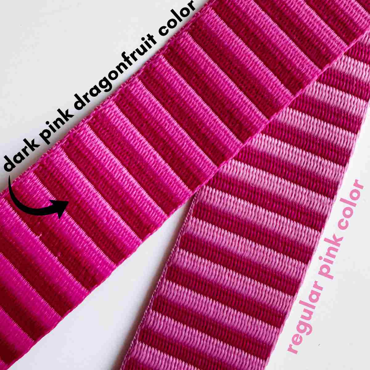 Jacquard Woven Stripe Webbing – Pink 1" Wide - By the Yard