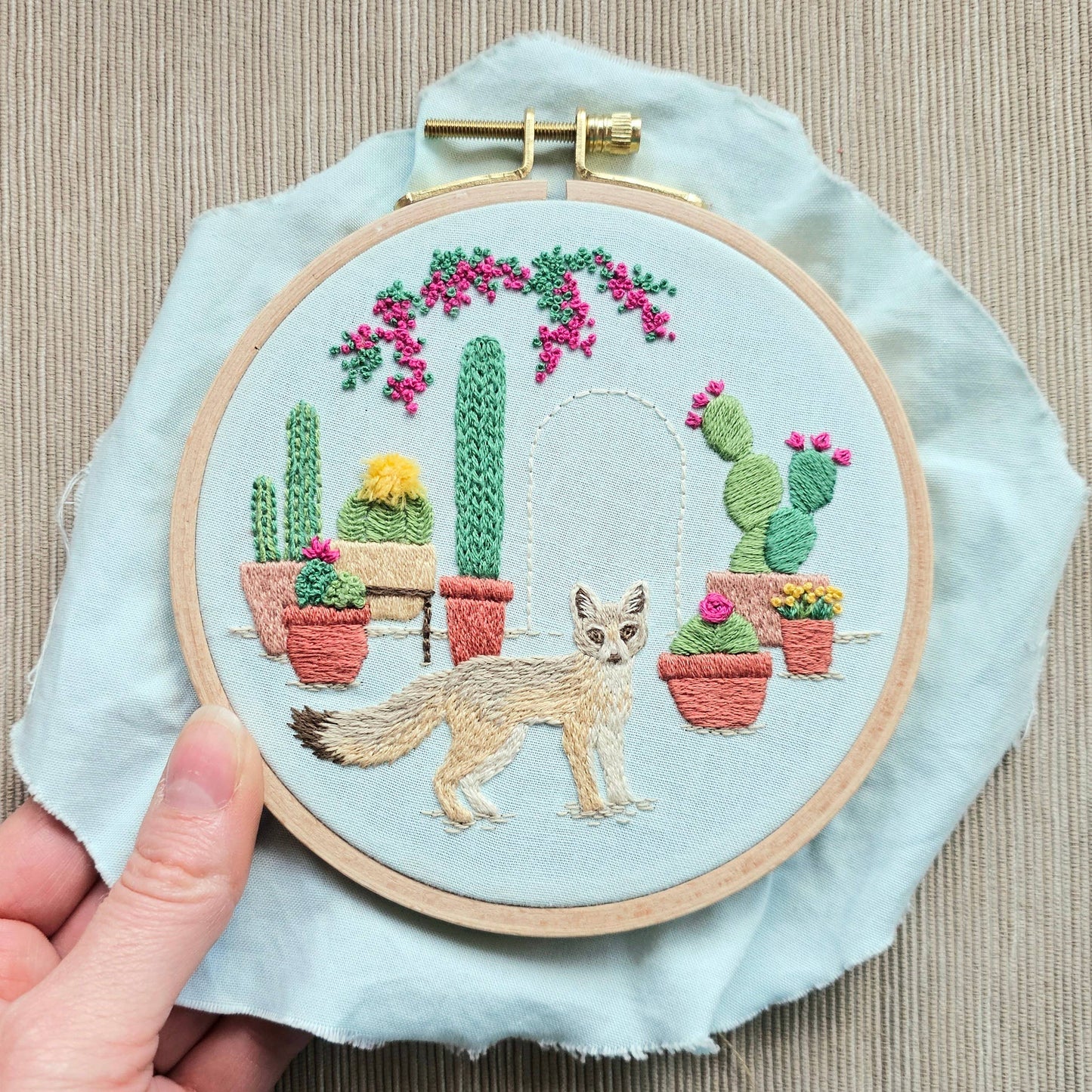 Jessica Long Desert Fox Hand Embroidery Kit