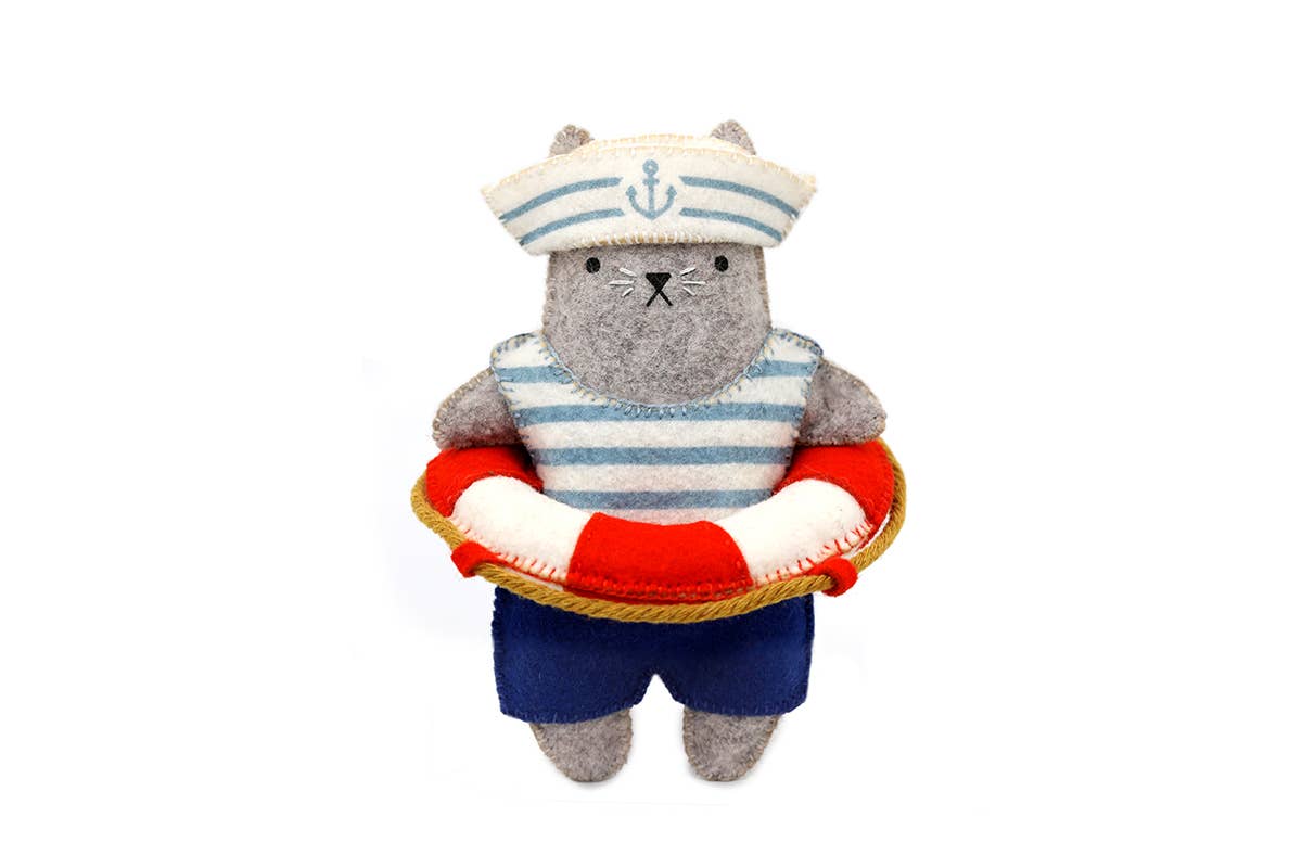 Kiriki Press Sailor Cat Felt Doll Kit