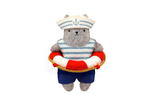 Kiriki Press Sailor Cat Felt Doll Kit