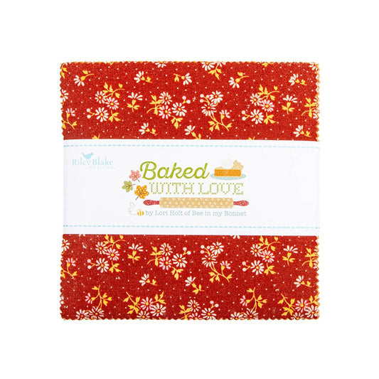 Riley Blake - Lori Holt - Baked With Love - Factory Cut 5" Squares Charm Pack - 42 Pieces