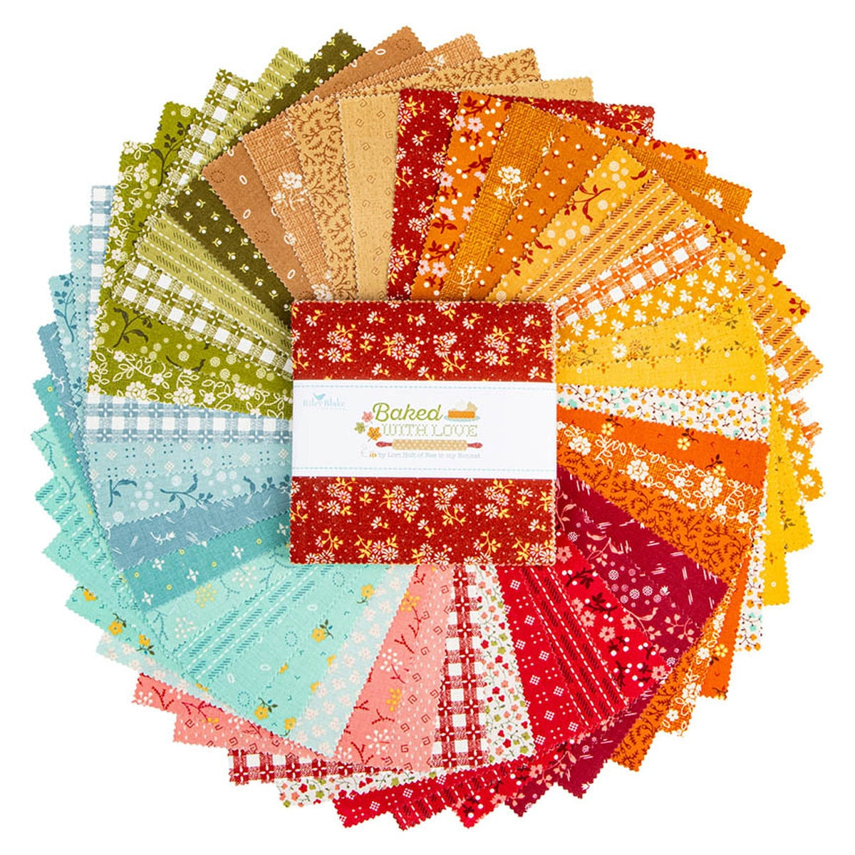 Riley Blake - Lori Holt - Baked With Love - Factory Cut 5" Squares Charm Pack - 42 Pieces