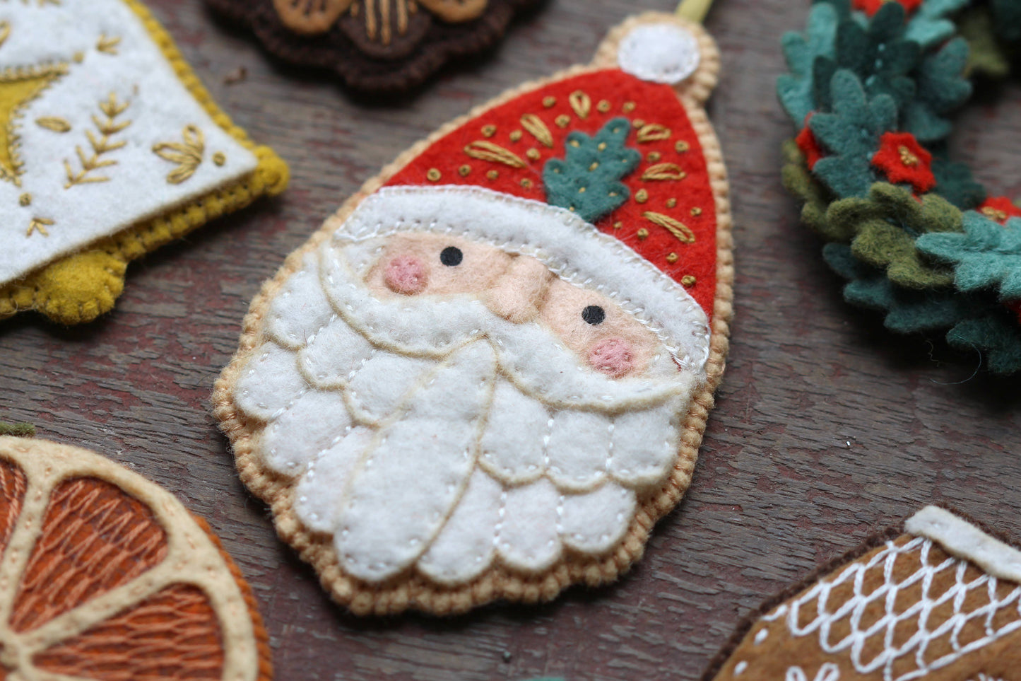 Kiriki Press - Santa Claus - Felt Christmas Ornament Kit