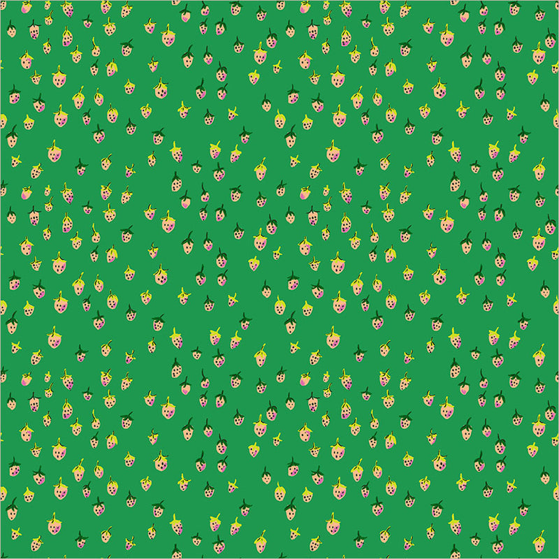 Preorder - Windham - Heather Ross - Heather Ross Favorites - Field Strawberries Fruits - 50899D-12 Jade - Ships June 2026