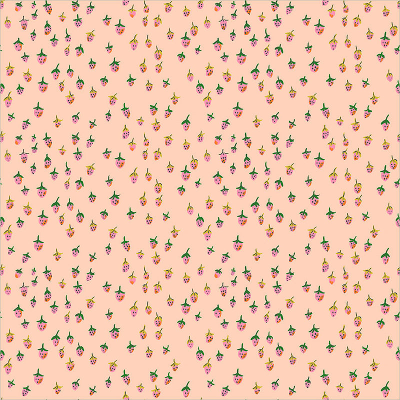 Preorder - Windham - Heather Ross - Heather Ross Favorites - Field Strawberries Fruits - 50899D-2 Blush - Ships June 2026