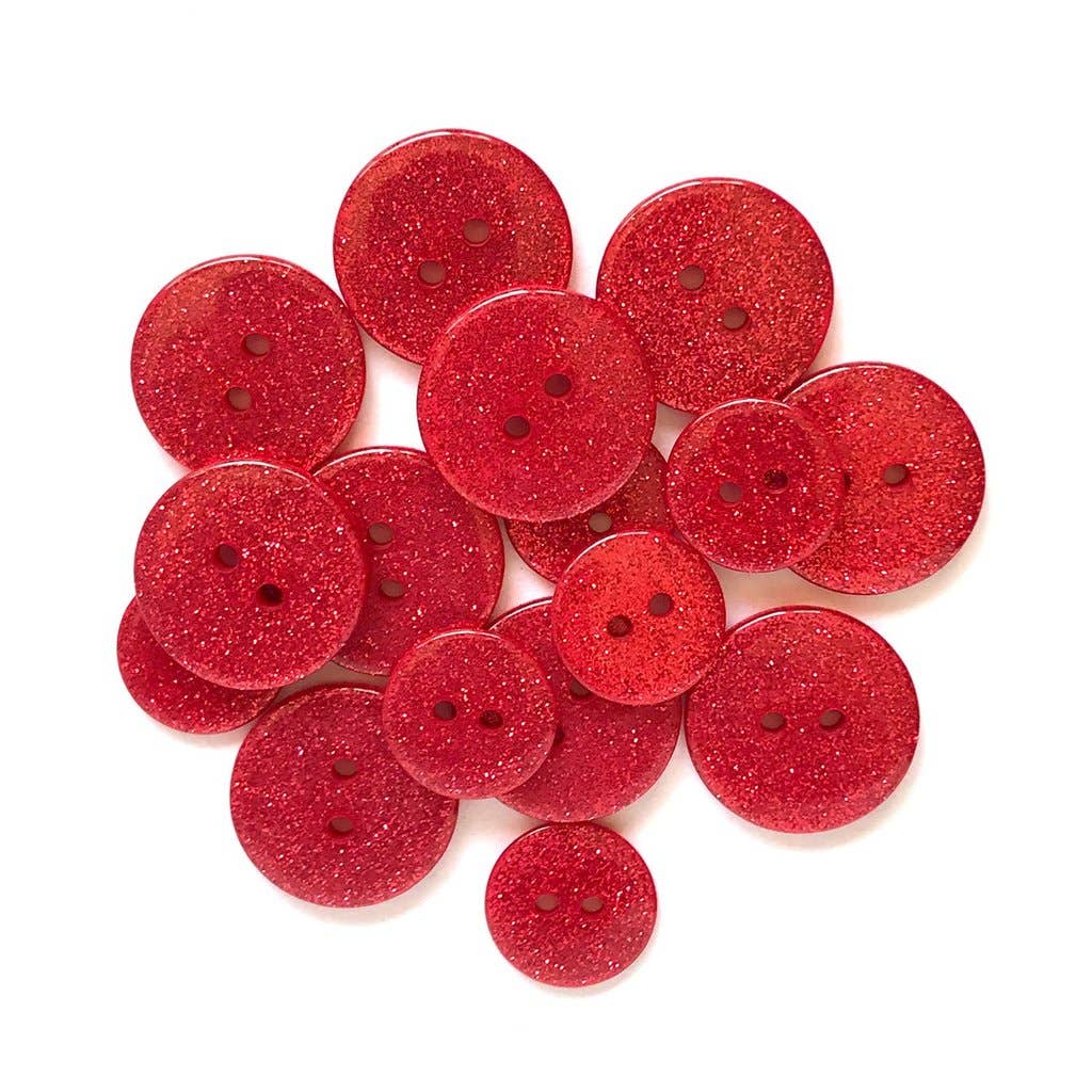Buttons Galore and More Ruby Slippers Glitter Buttons
