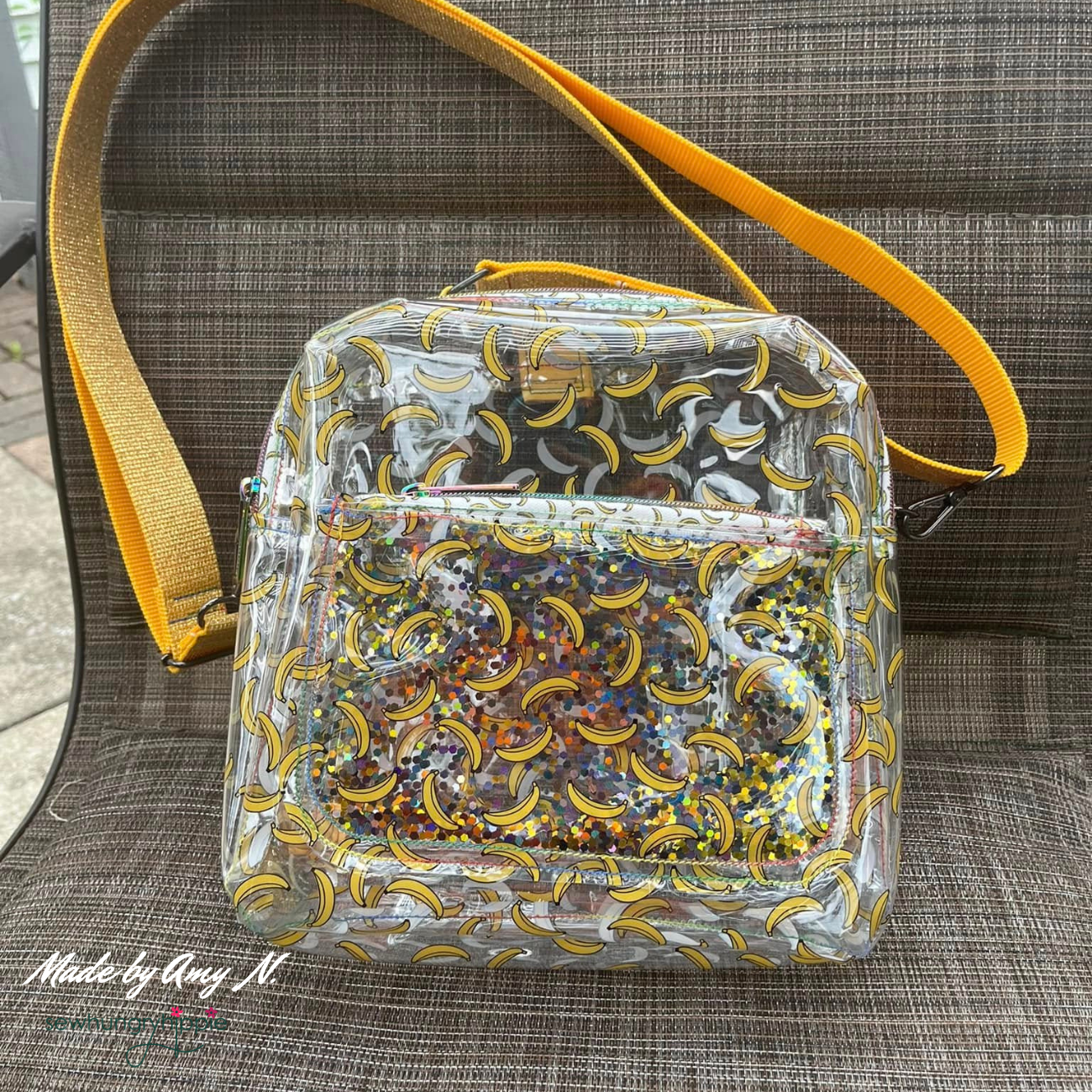 Sew Hungry Hippie Banana Print Clear TPU Vinyl for Bag Making - 12" x 52" Roll