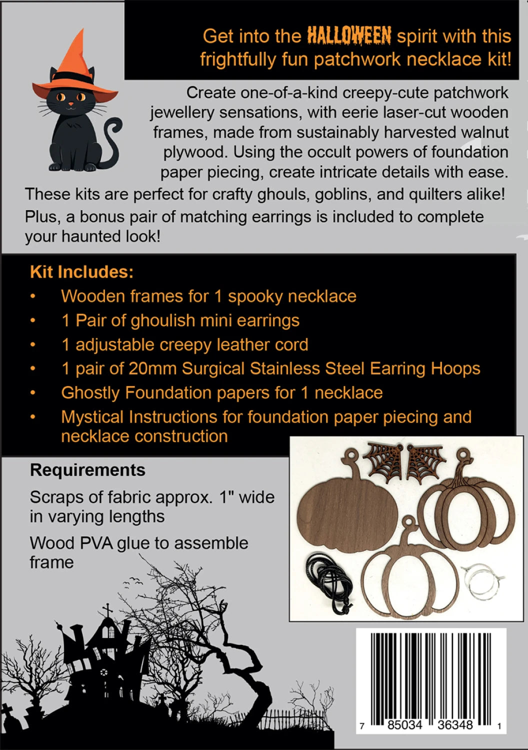 Haunted Harvest Walnut Necklace Kit By Robyn J Designs