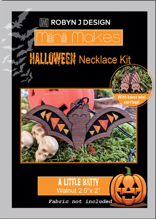 Slightly Batty Walnut Necklace Kit By Robyn J Designs