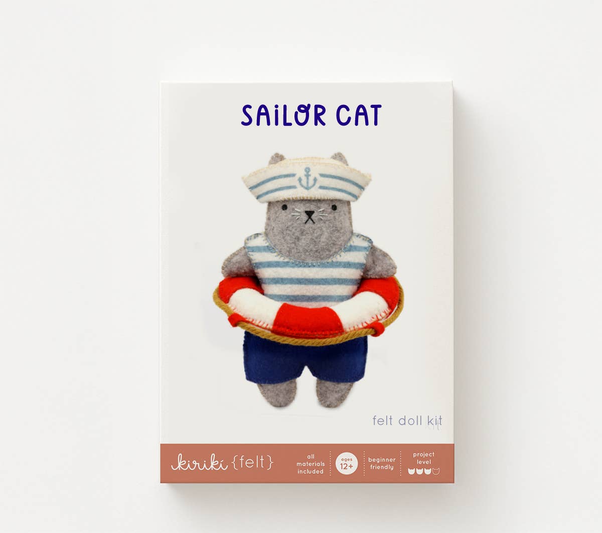 Kiriki Press Sailor Cat Felt Doll Kit