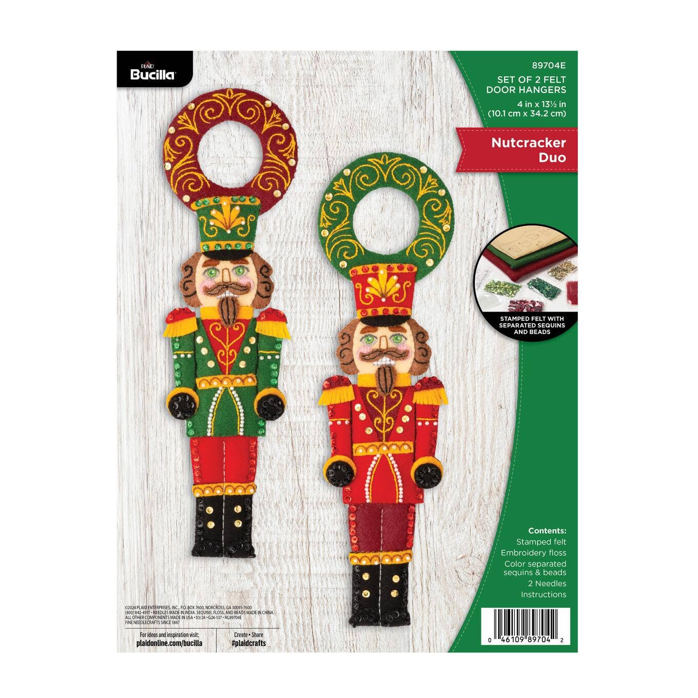 Bucilla ® Felt Home Decor Kit - Christmas Nutcracker Duo Door Hangers