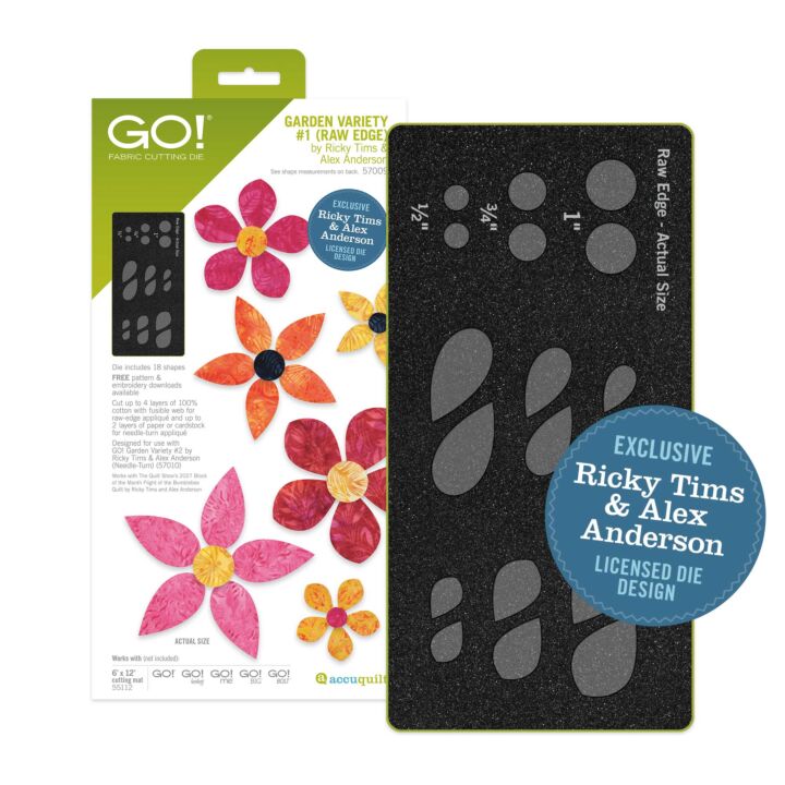 Accuquilt GO! Garden Variety #1 (Raw Edge) By Ricky Tims and Alex Anderson - 57009