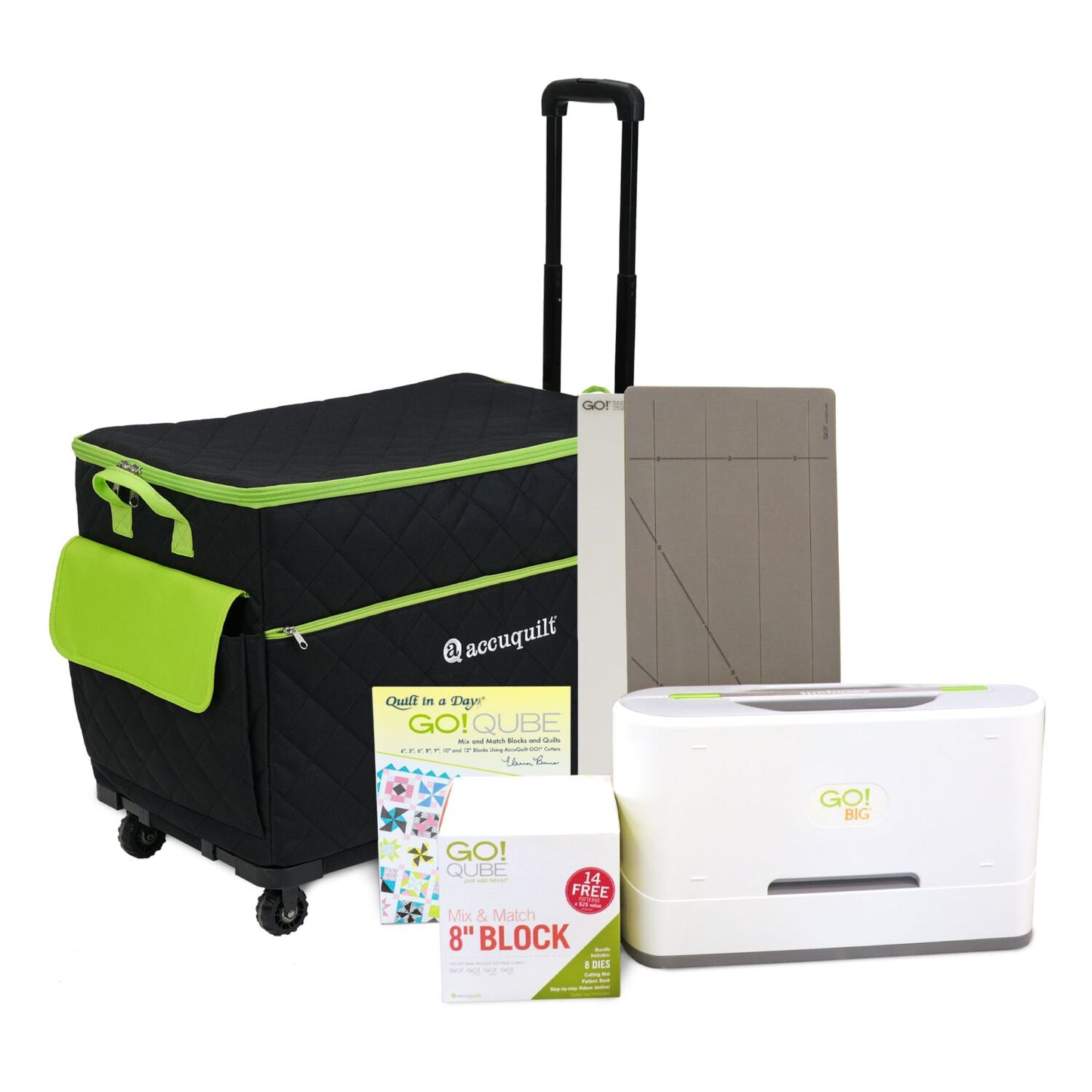 Accuquilt GO! Ready. Set. GO! Big® Ultimate Fabric Cutting System + Travel Totes # 56498