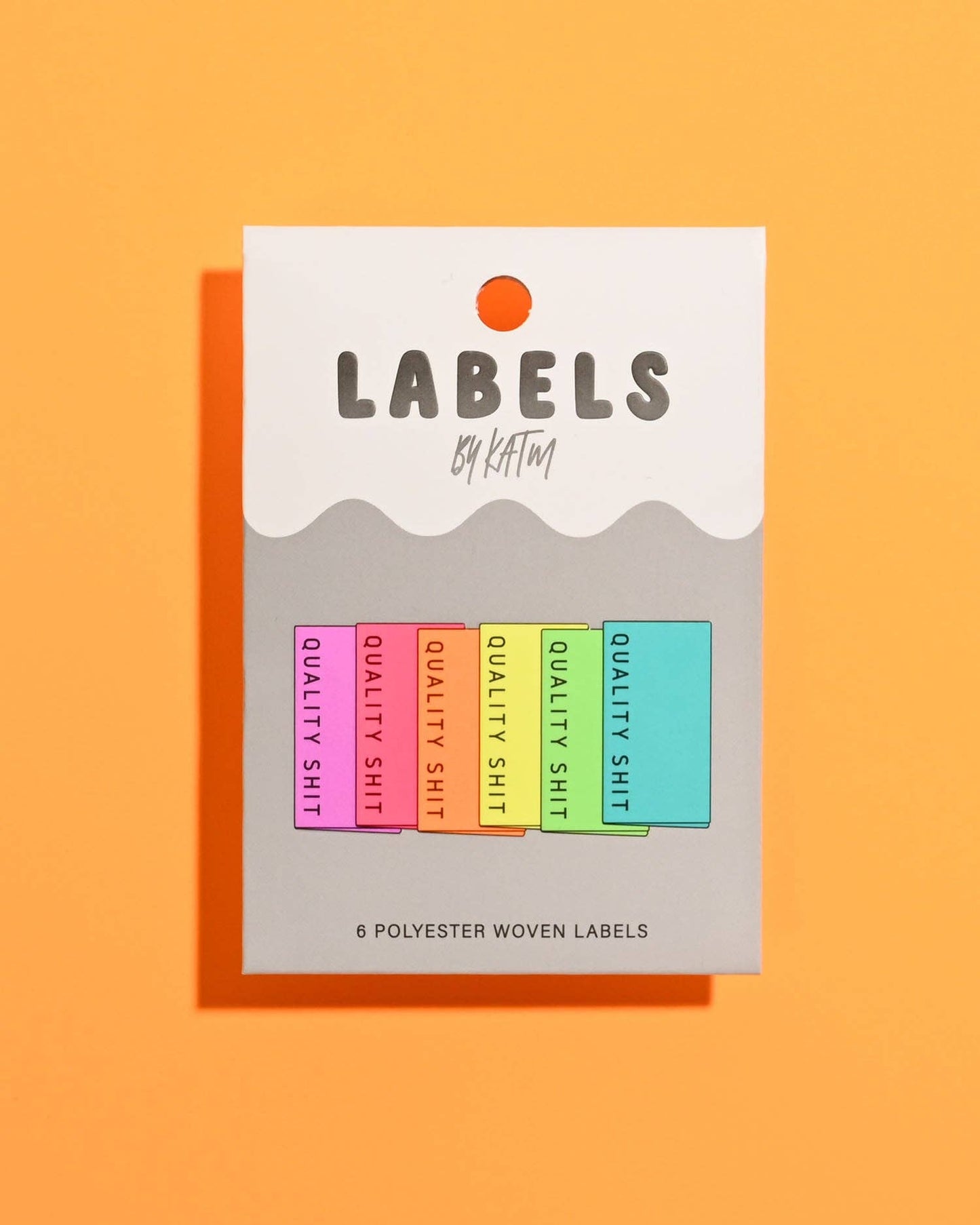 Kylie and the Machine Quality Shit Woven Labels (Neon) - 1 Pack