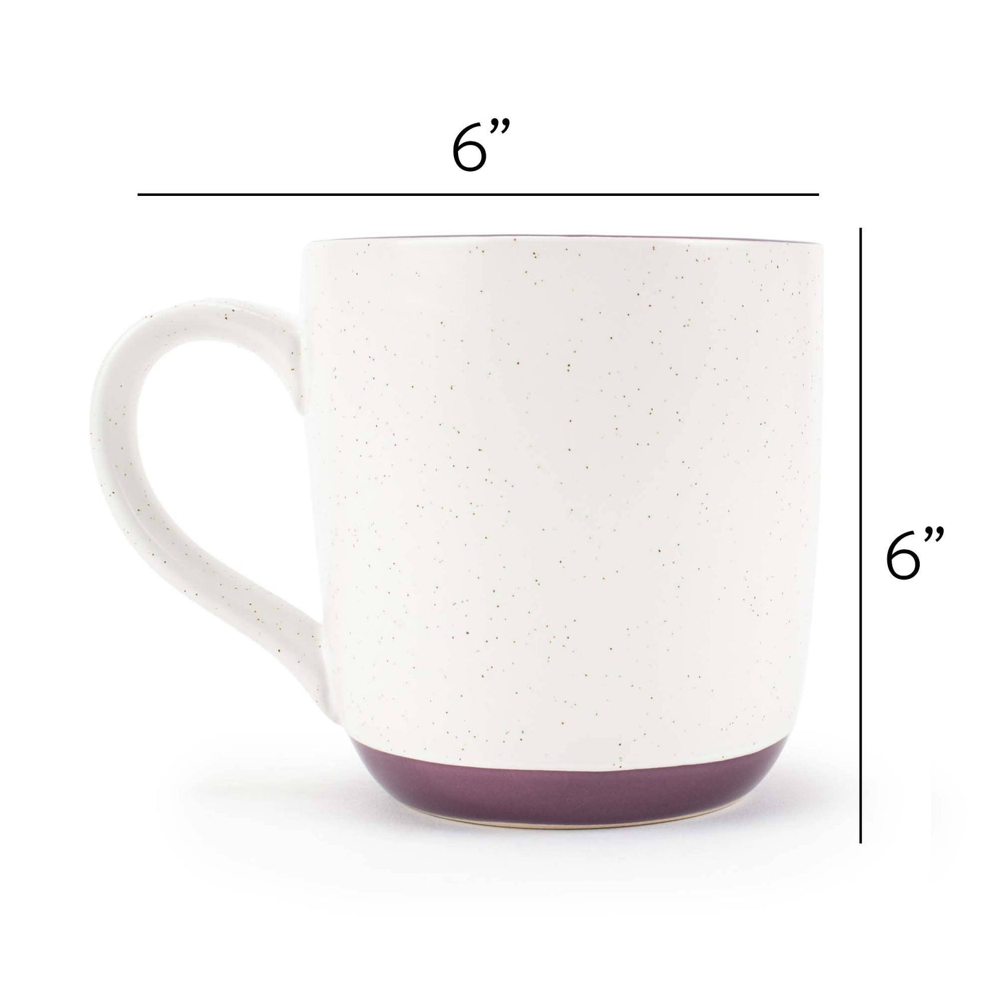 Ceramic Speckled Mugs 4-Pk White and Purple PRICE IS PER MUG