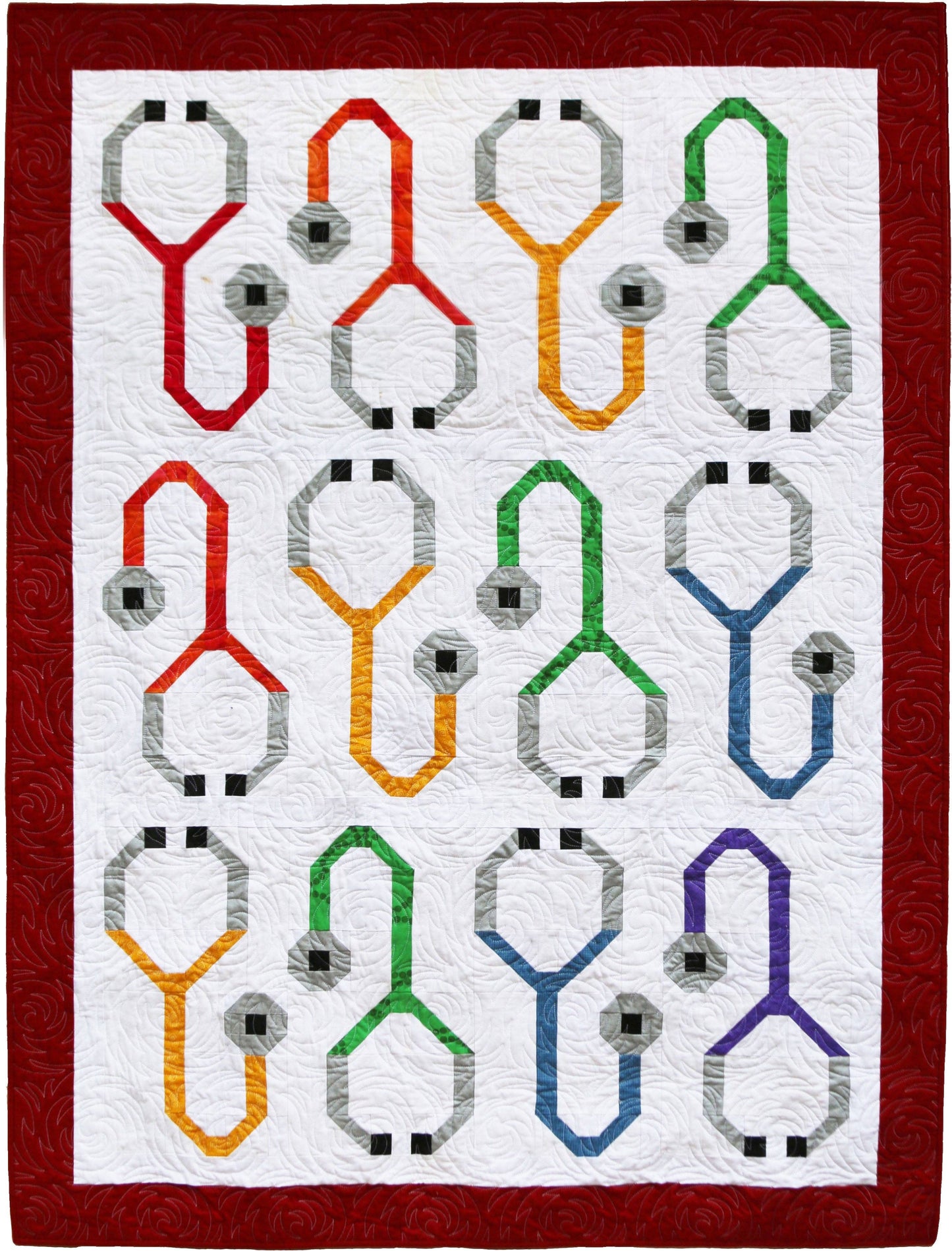 Stupendous Stethoscopes Quilt Pattern By Flying Parrot