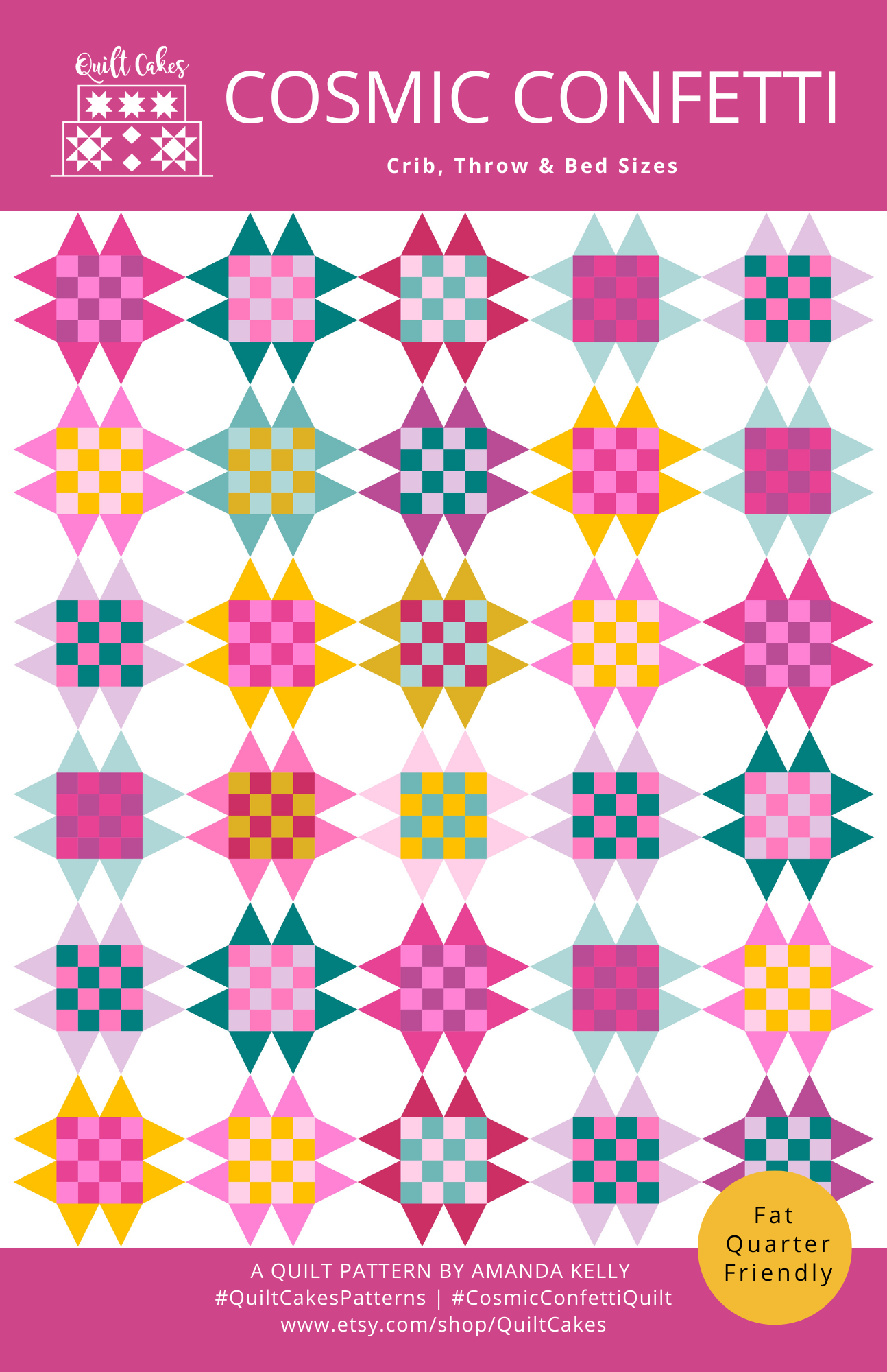 Cosmic Confetti Quilt Pattern By QuiltCakes