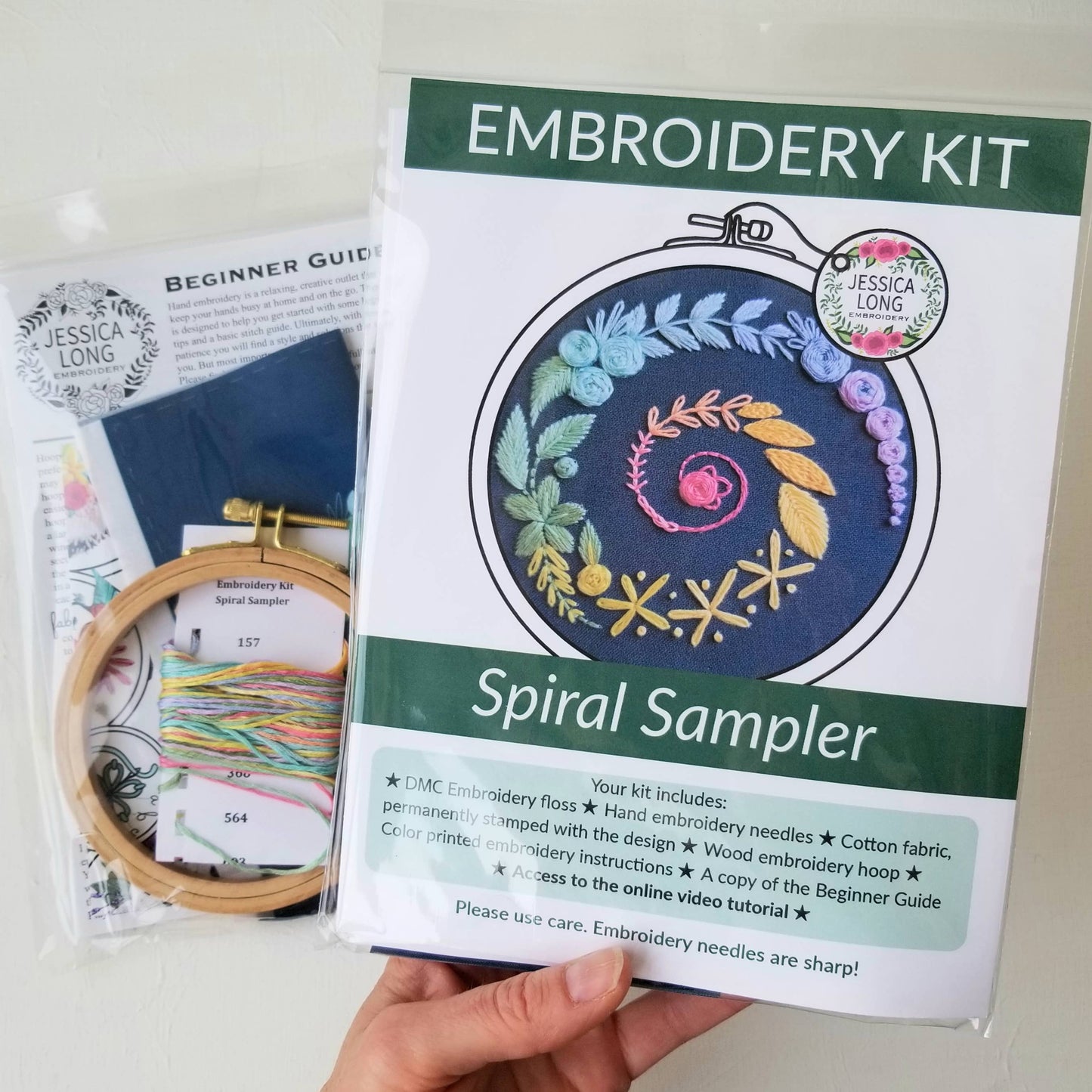 Jessica Long - Spiral Sampler Beginner Embroidery Kit