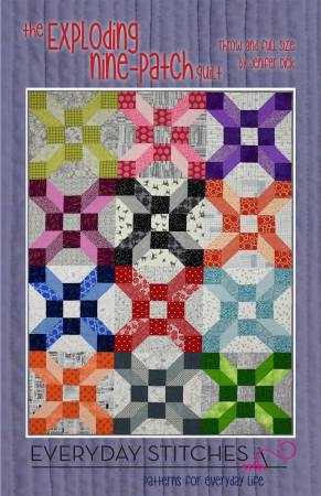 Exploding Nine-Patch Quilt Pattern By Everyday Stitches