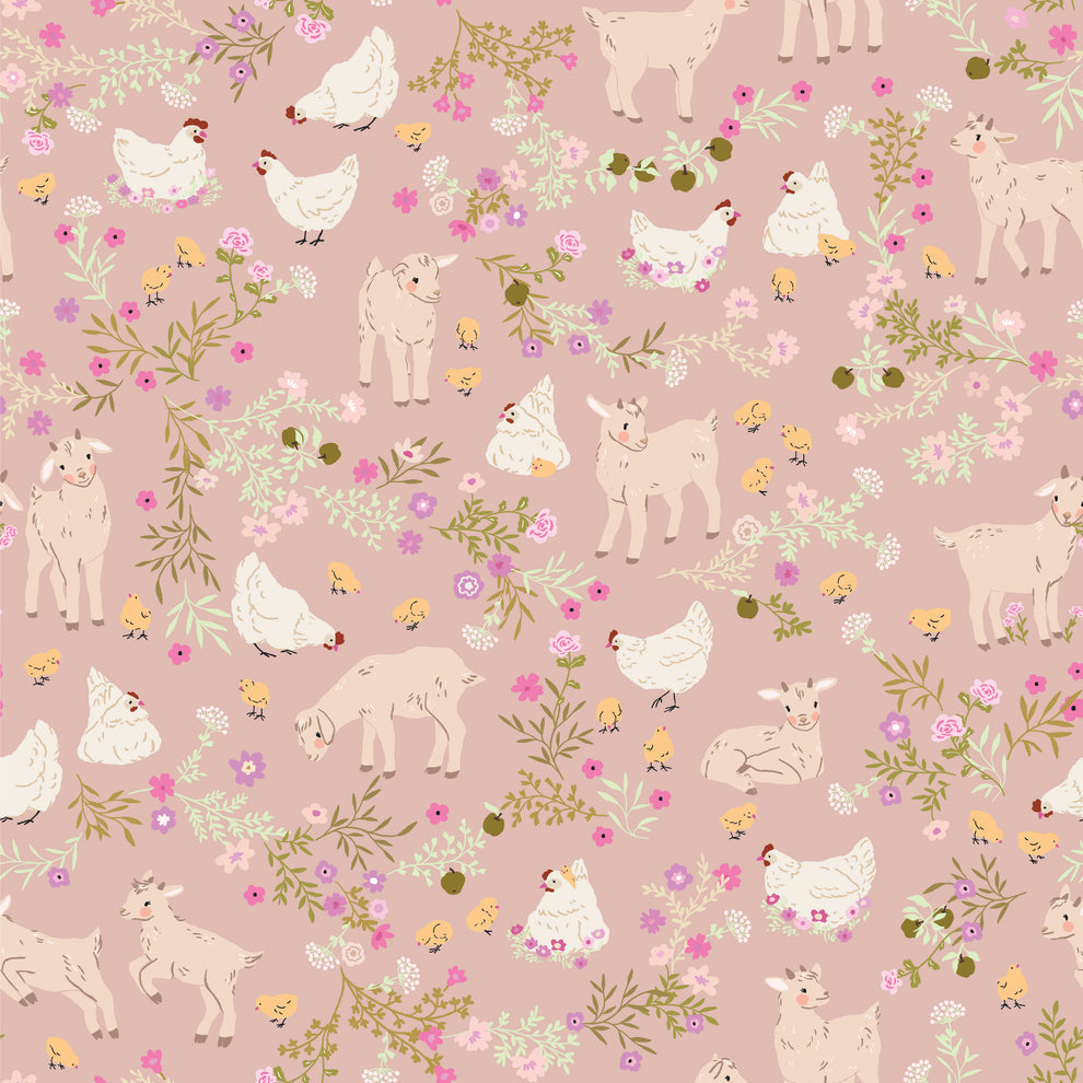 PREORDER - Poppie Cotton - Primrose and Parsley - Barnyard Babies Rose - PR26845 - Ships September 2026