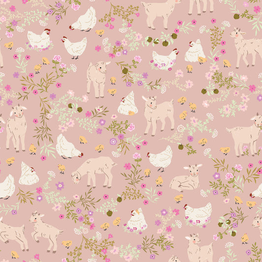 PREORDER - Poppie Cotton - Primrose and Parsley - Barnyard Babies Rose - PR26845 - Ships September 2026