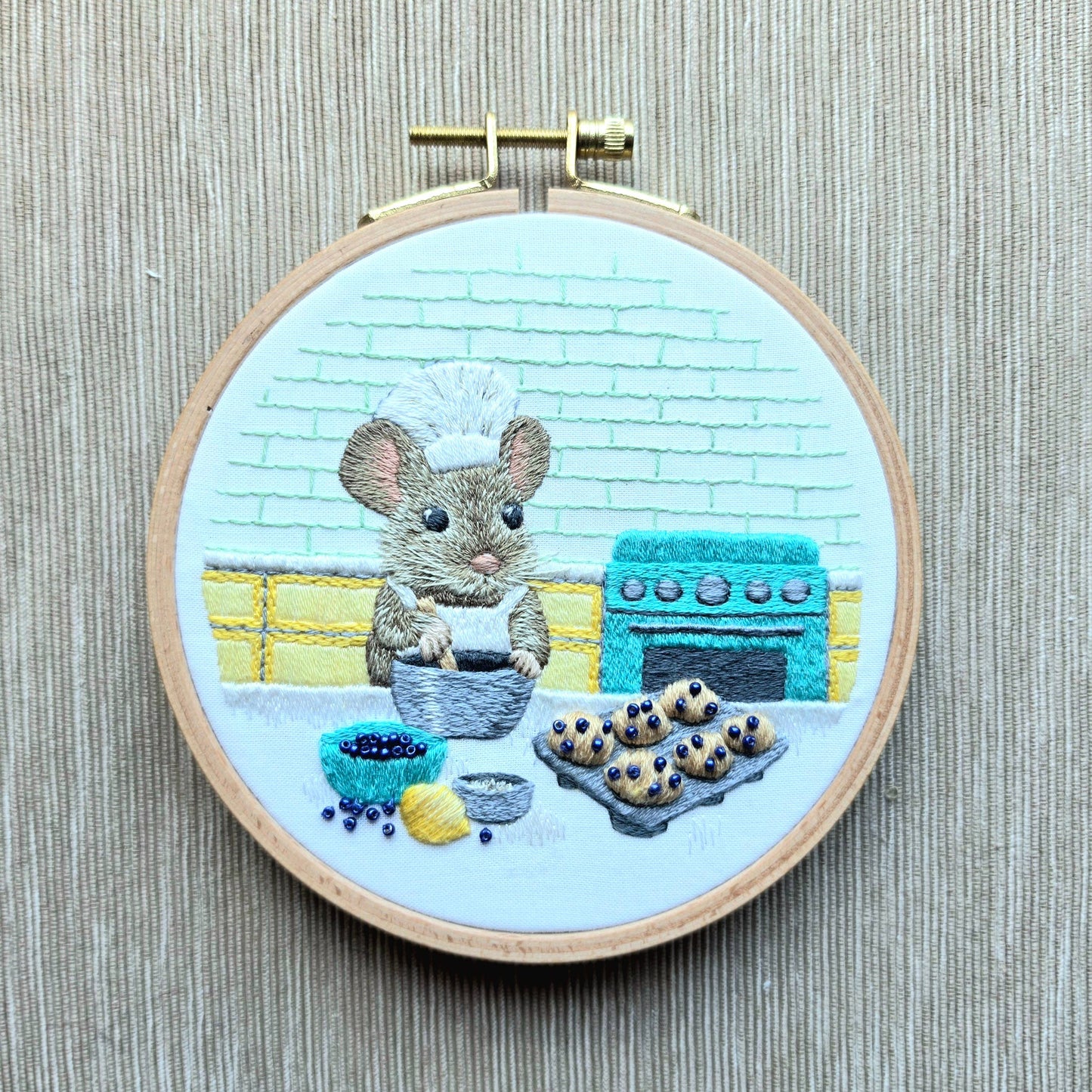 Jessica Long Embroidery The Muffin Mouse Embroidery Kit