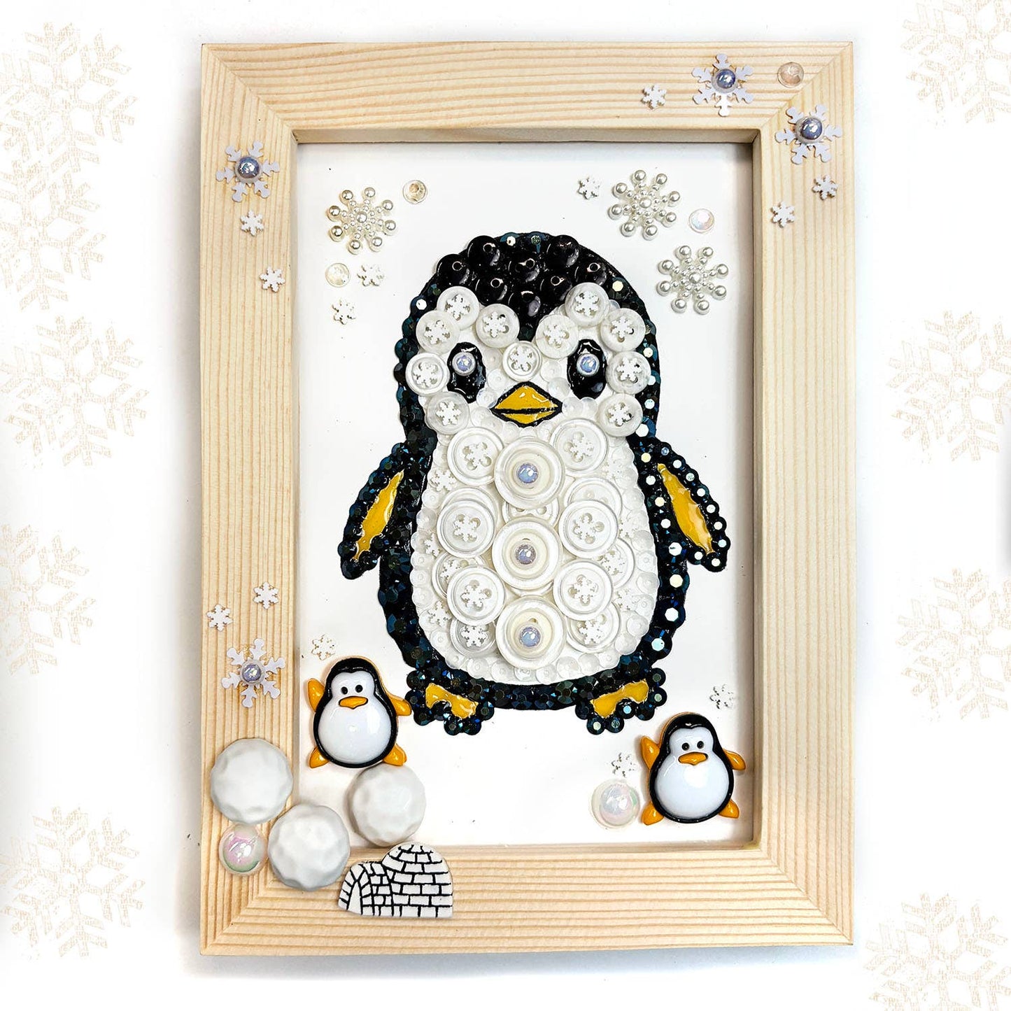 Buttons Galore and More Penguin Frame DIY Craft Kit