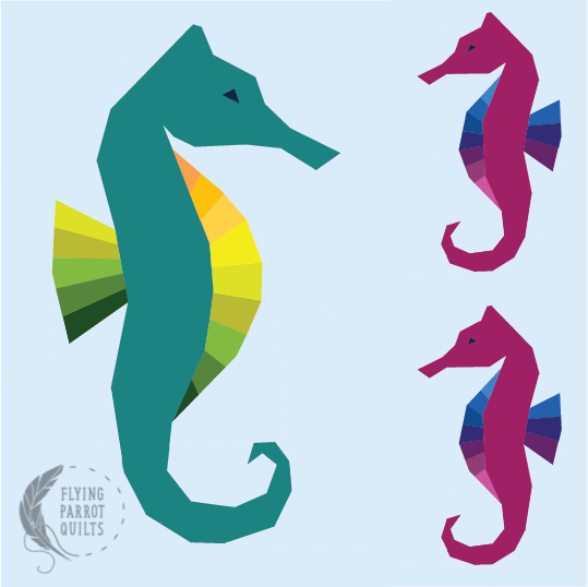 Ocean Ponies Quilt Pattern By Flying Parrot