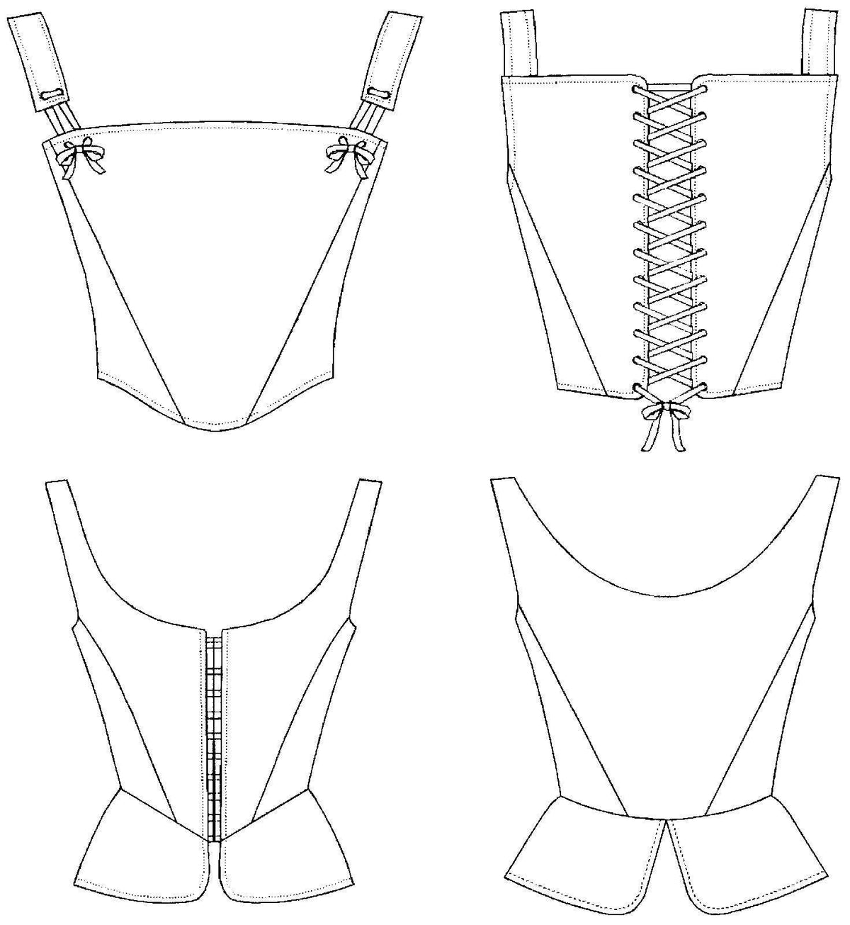 M'Lady's Corset Sewing Pattern By Folkwear