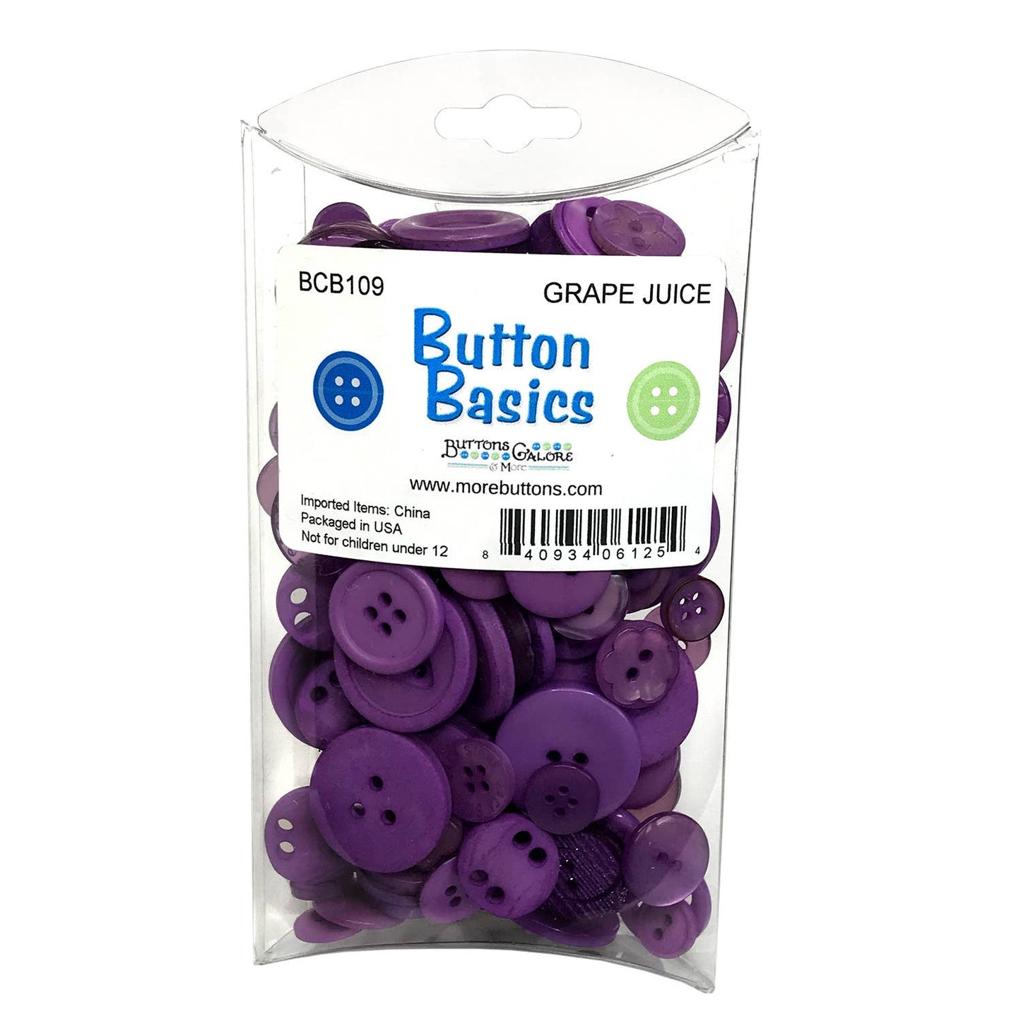Button Basics Colorful Craft & Sewing Buttons