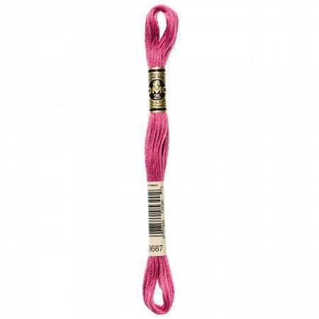 DMC Six Strand Embroidery Floss - 3607 - 3608 - 3609 - 3685 - 3687 - 3688 - 3689
