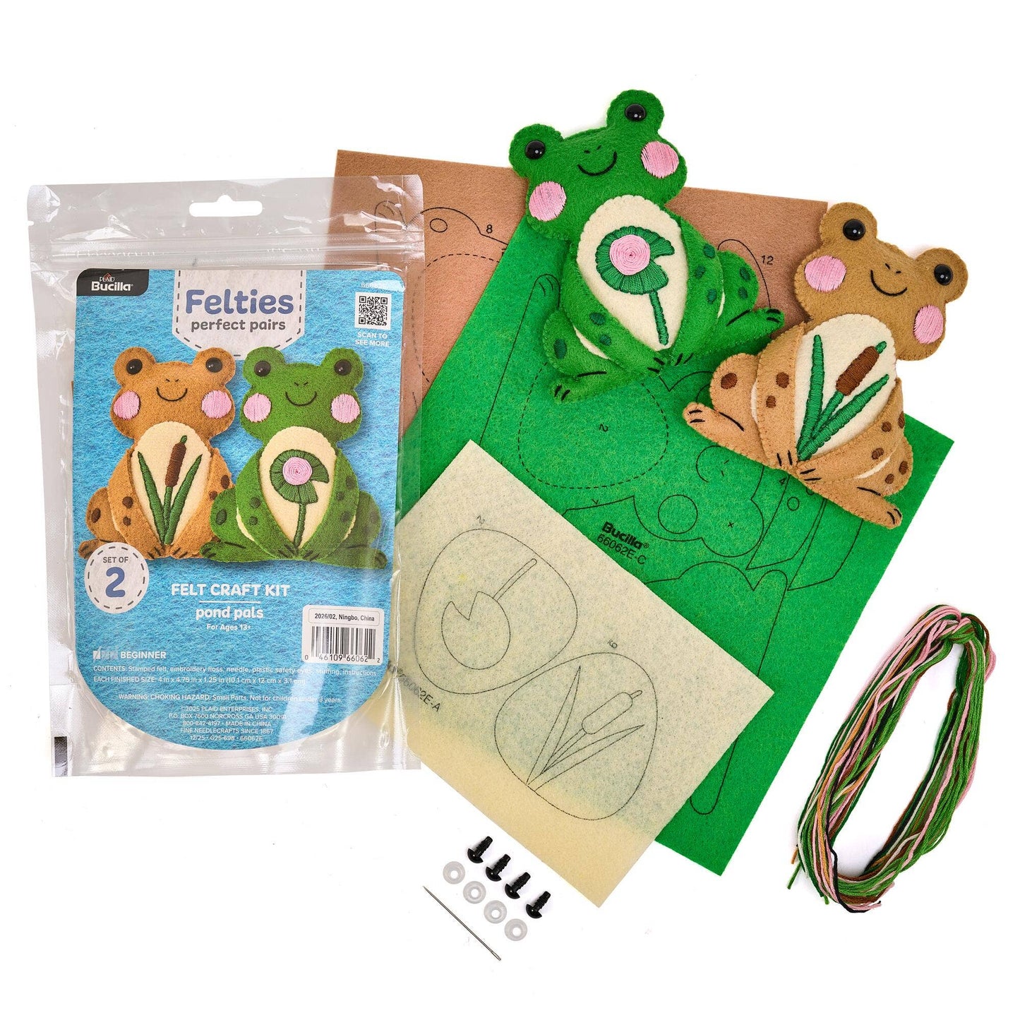 Bucilla ® Felties Kit - Pond Pals Frogs