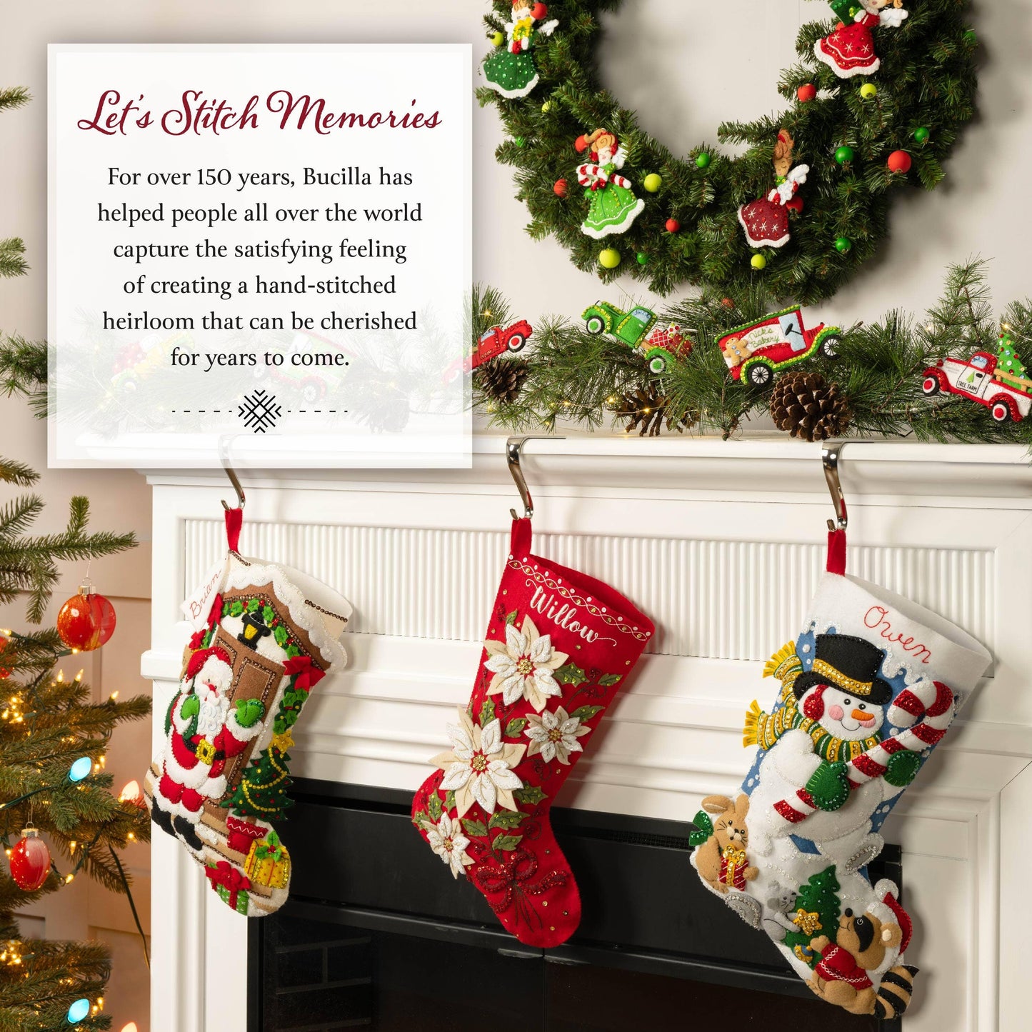 Bucilla ® Seasonal Felt Christmas Stocking Kit - Christmas Dogs