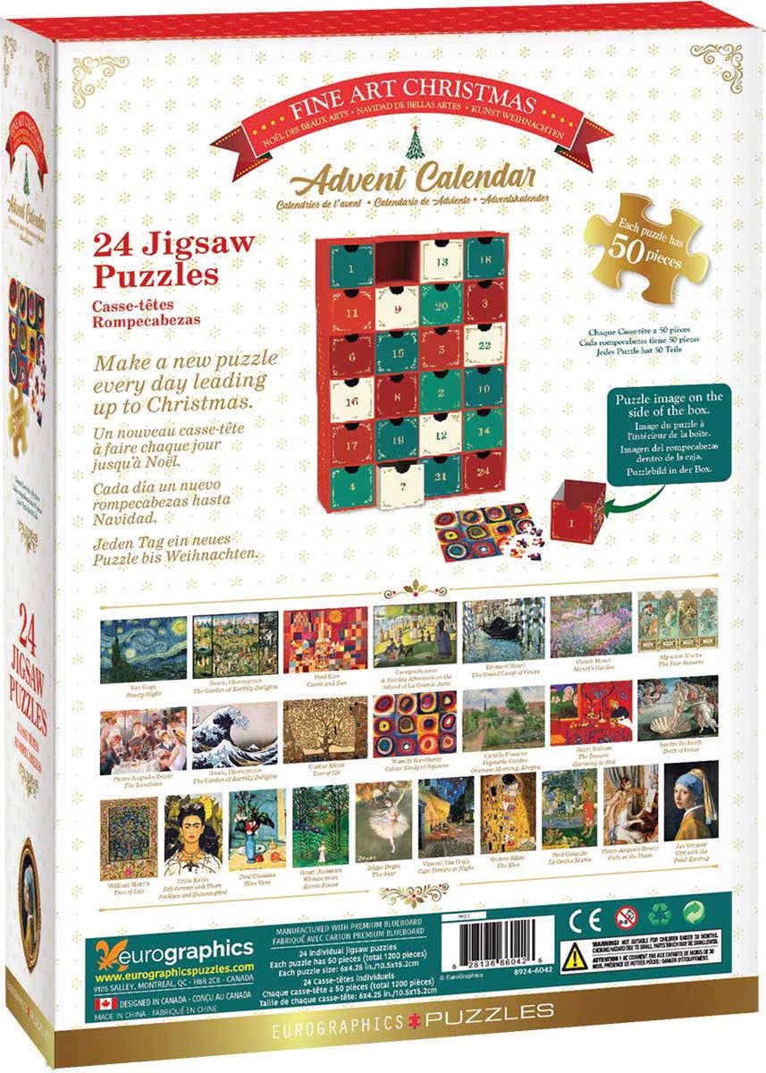 Eurographics Fine Art Puzzles Christmas Advent Calendar