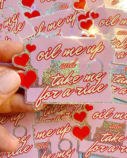 Feral Notions Oil Me Up Sewing Machine Sticker