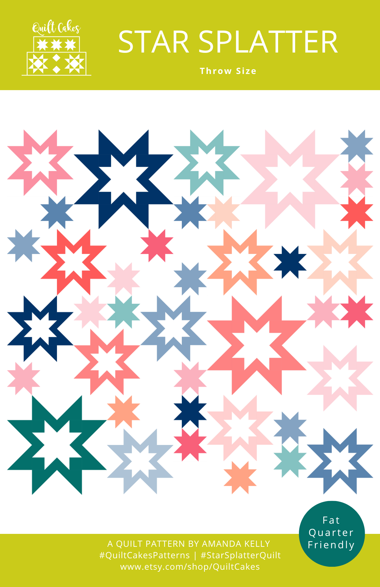 Star Splatter Quilt Pattern By QuiltCakes
