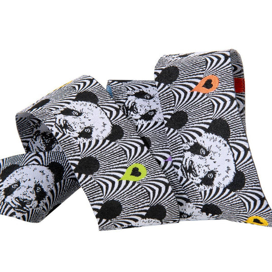 Tula Pink - Linework Woven Ribbon - Pandas Lovers - By The Yard